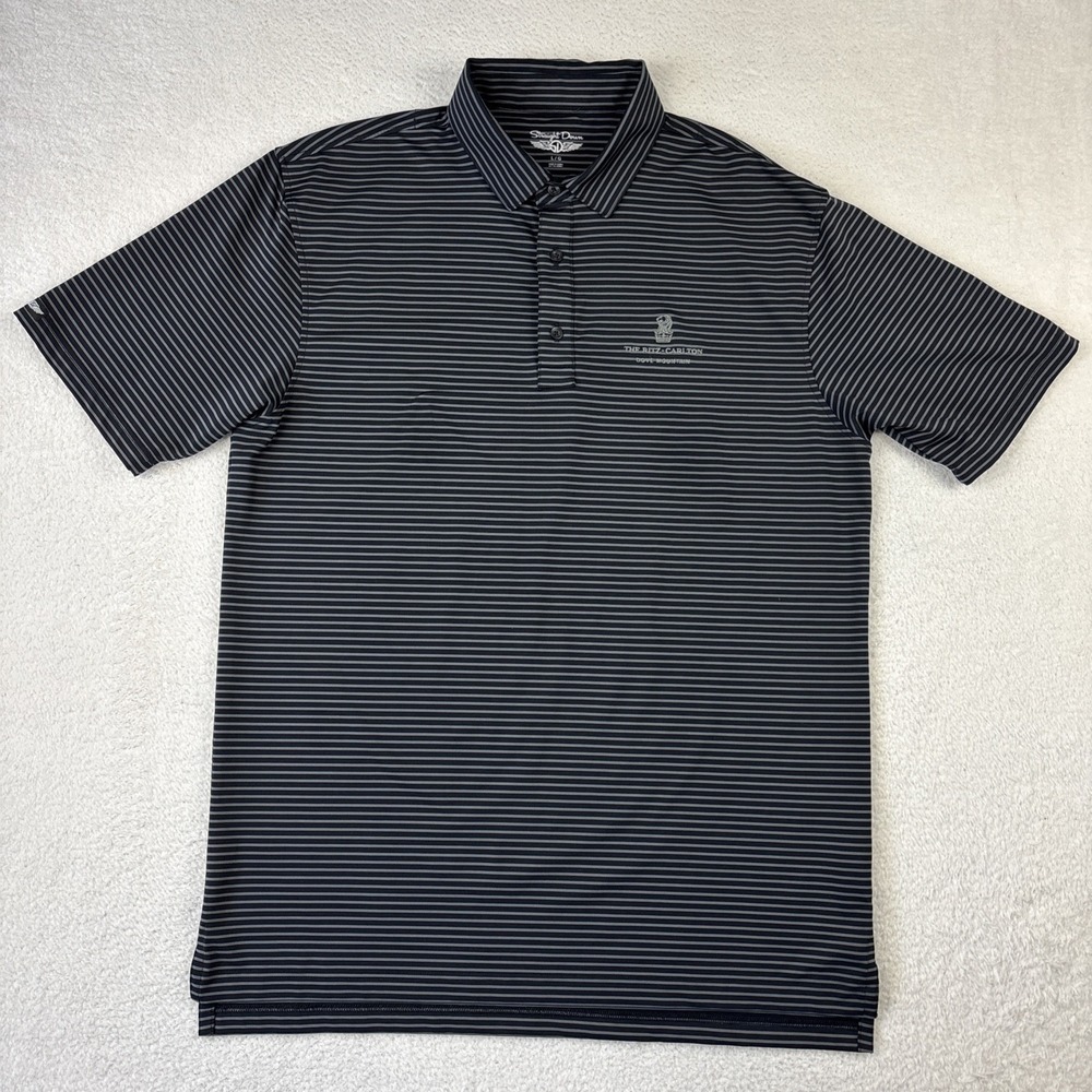 RITZ CARLTON Dove Mountain Performance Polo Shirt Mens Large Black Straight Down - Picture 2 of 15